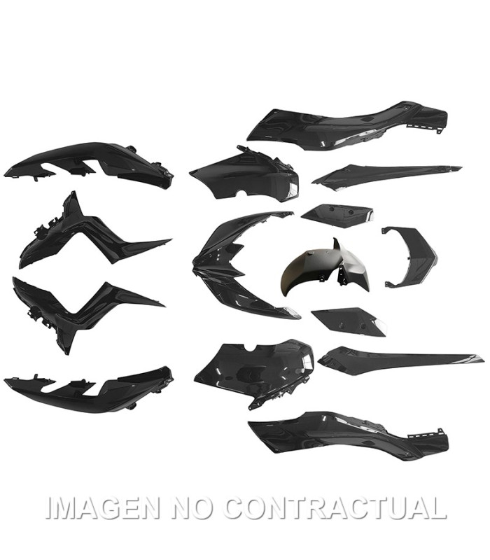 KIT PLASTICOS HERT YAMAHA X-MAX 125-300 15 PZAS NEGRO BRILLO