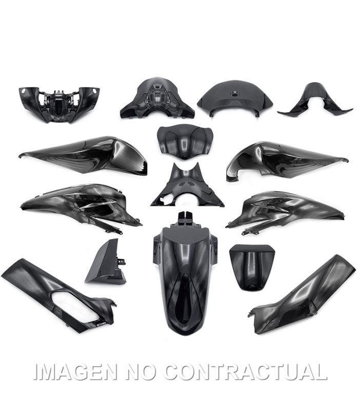 KIT PLASTICOS HERT HONDA SH 125-150 NEGRO BRILLO
