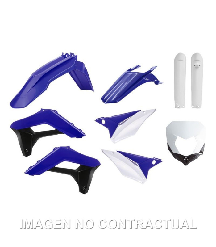 Kit completo de plásticos Polisport para Sherco SE-R/SEF-R(17/23) OEM color azul - blanco (enduro)