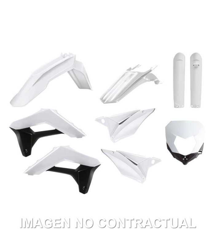 Kit completo de plásticos Polisport para Sherco SE-R/SEF-R(17/23) color blanco (enduro)