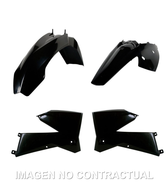 Kit estándar de plásticos Polisport para KTM EXC/EXC-F/XC/XC-F(05/07) color negro (enduro)
