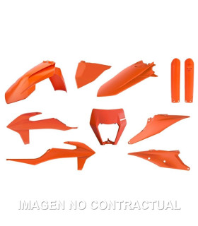 Kit completo de plásticos Polisport para KTM EXC/EXC-F (20-23) color naranja (enduro)