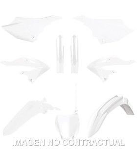 Kit completo de plásticos Polisport de restyling para Yamaha YZ125/250(22/24) color blanco (MX)