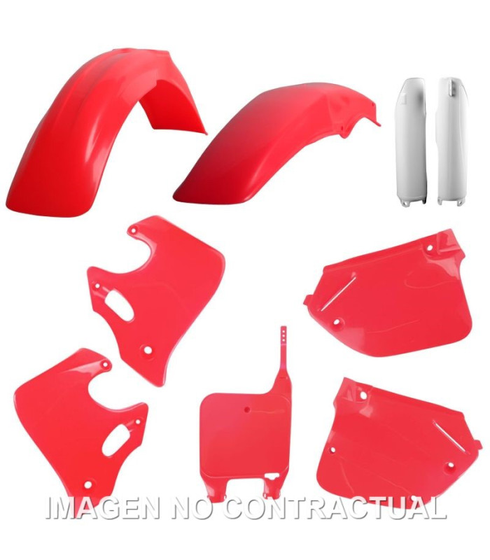 Kit completo de plásticos Polisport para Honda CR 125(93/94)/CR250(92/94) color rojo - blanco (MX)