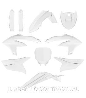Kit completo de plásticos Polisport para Yamaha YZ450F(23/24) YZ250F(23) color blanco (MX)
