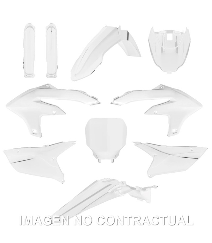 Kit completo de plásticos Polisport para Yamaha YZ450F(23/24) YZ250F(23) color blanco (MX)