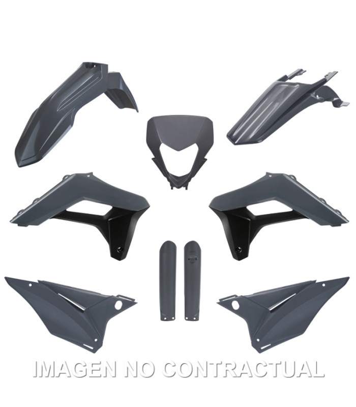 Kit completo de plásticos Polisport para Sherco SE-R / SEF-R (24) OEM color gris (enduro)