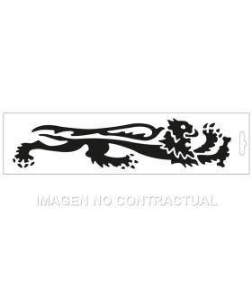 Adhesivo León Malossi Negro Derecho 16,60 cm