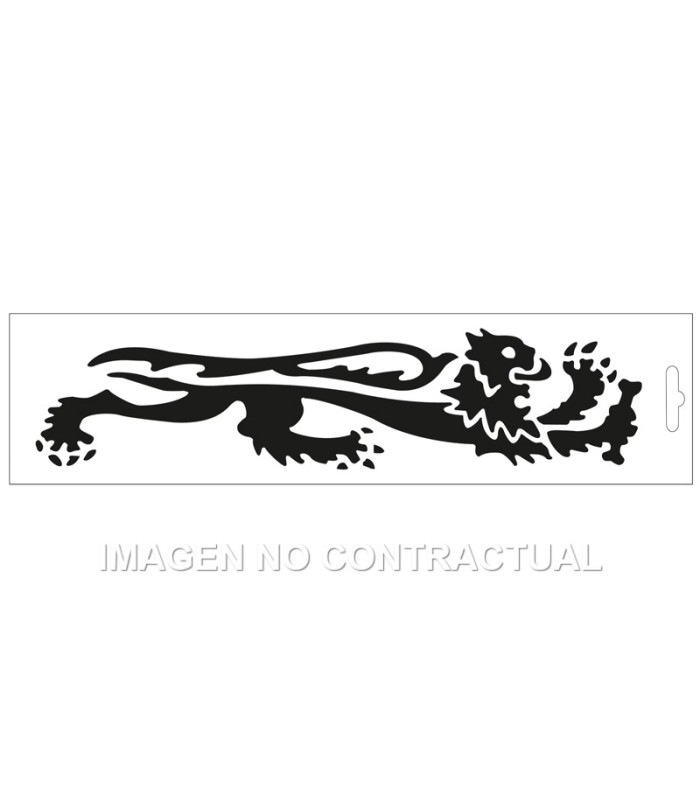 Adhesivo León Malossi Negro Derecho 16,60 cm