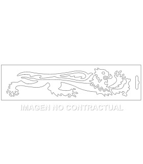 Adhesivo León Malossi Blanco Derecho 16,6 cm