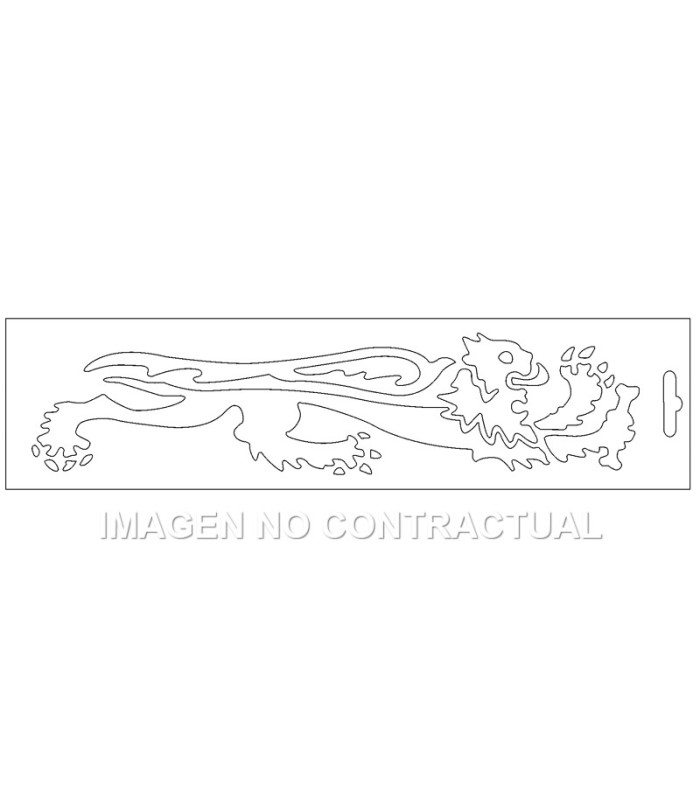 Adhesivo León Malossi Blanco Derecho 16,6 cm