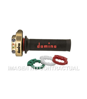 Mando Gas Domino XM2 Dorado con Puños 3846.03