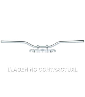 Manillar TRW acero 22 mm Superbike Confort plateado