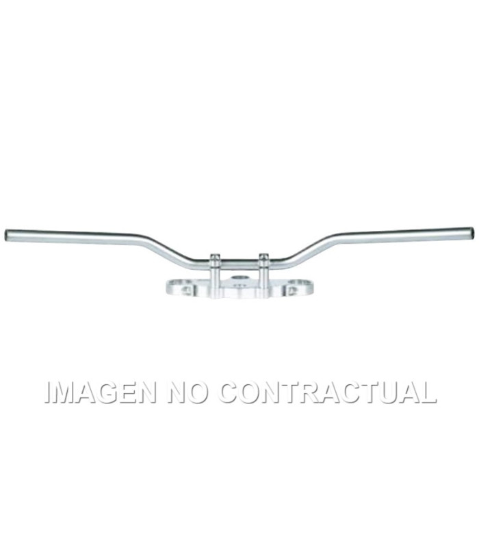 Manillar TRW acero 22 mm Superbike Confort plateado