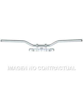 Manillar TRW acero 22 mm Superbike Elegance plateado