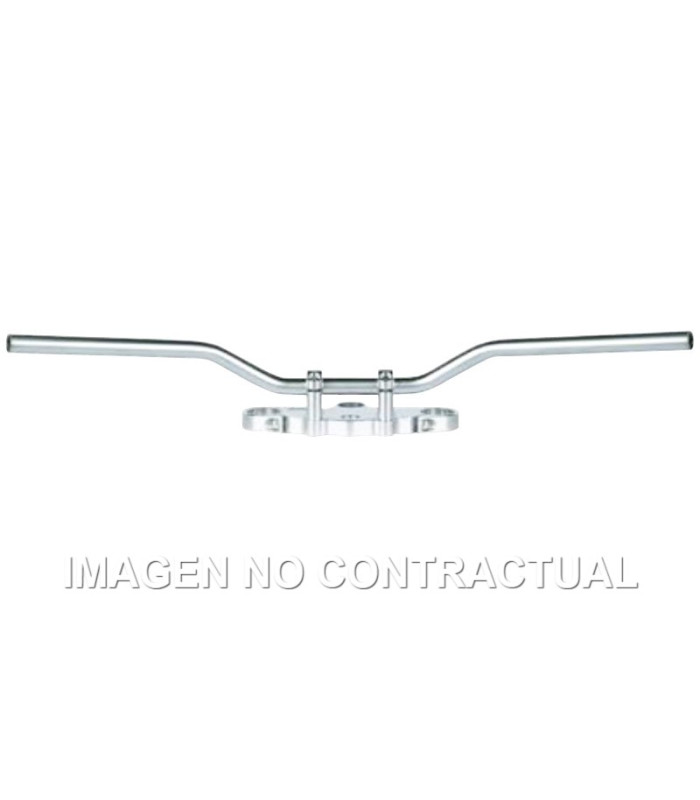 Manillar TRW acero 22 mm Superbike Elegance plateado