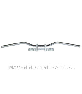Manillar TRW acero 22 mm Superbike Sportive plateado