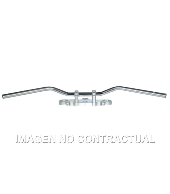 Manillar TRW acero 22 mm Superbike Sportive plateado
