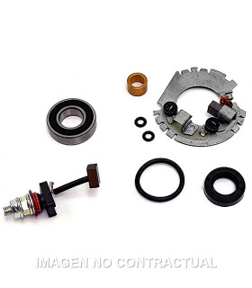 Kit revisión motor de arranque con portaescobillas - con 2 escobillas - con retén, cojinete y arandelas Suzuki