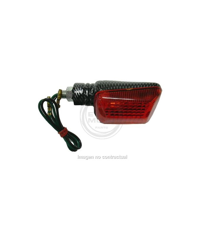 Intermitente mini brazo corto aspecto carbono Universal, cantidad mínima 2 unidades.