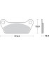 Pastilla de freno SBS P553-LF