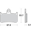 Pastilla de freno SBS P622-RQ