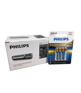 PILA PHILIPS PREMIUM ALKALINE AAA (CAJA 12 BLISTERS DE 4 PILAS)