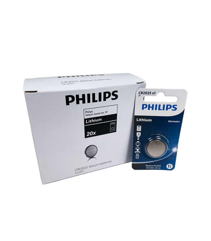PILA BOTON LITIO PHILIPS CR2025 (CAJA 20u)