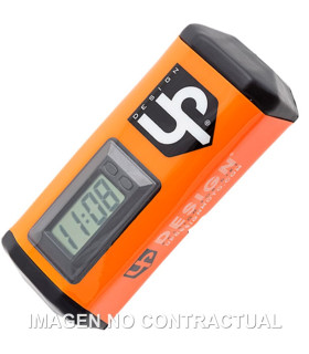 Protector manillar Up design con reloj integrado color naranja + funda negra