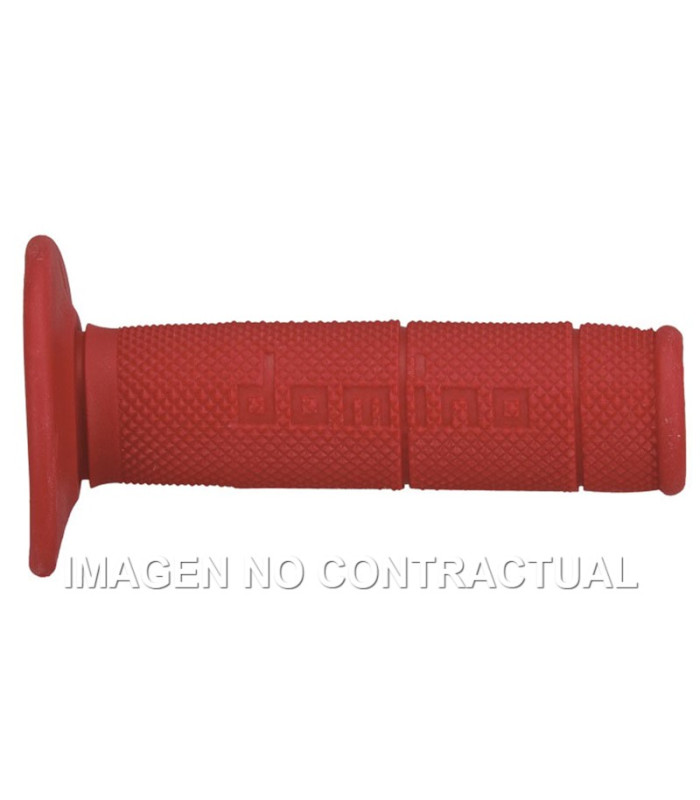 Puños Domino OFF Road Rojos Cerrados D 22 mm L 118 mm