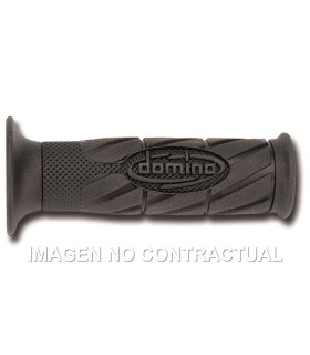 Puños Domino On Road con Logo Negros Cerrados D 22 mm L 120 mm