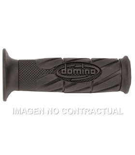 Puños Domino Scooter con Logo Negros abiertos Abiertos D 22 mm L 120 mm