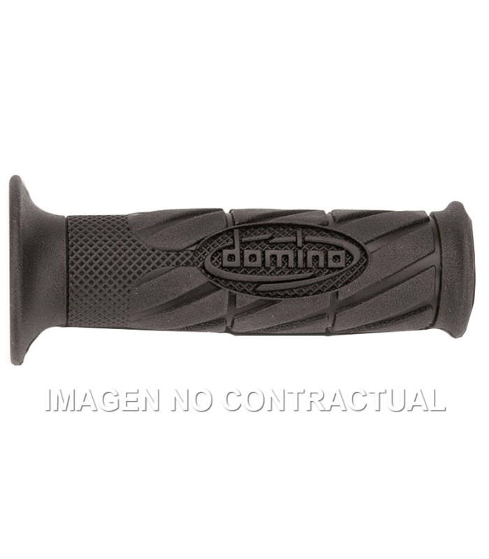 Puños Domino Scooter con Logo Negros abiertos Abiertos D 22 mm L 120 mm