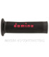 Puños Domino On Road Negro - Rojo Abiertos D 22 mm L 120-125 mm