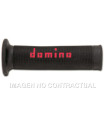Puños Domino On Road Negro - Rojo Abiertos D 22 mm L 120-125 mm