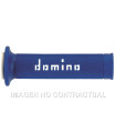 Puños Domino On Road Azul - Blanco Abiertos D 22 mm L 120-125 mm