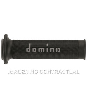 Puños Domino On Road Negro - Gris Abiertos D 22 mm L 120-125 mm