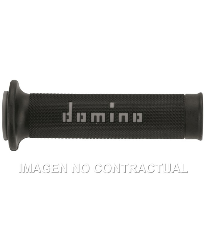 Puños Domino On Road Negro - Gris Abiertos D 22 mm L 120-125 mm