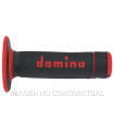 Puños Domino OFF Road Negro - Rojo Cerrados D 22 mm L 118 mm
