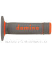 Puños Domino OFF Road Gris - Naranja Cerrados D 22 mm L 118 mm