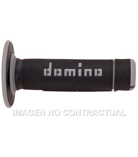 Puños Domino OFF Road Negro - Gris Cerrados D 22 mm L 118 mm