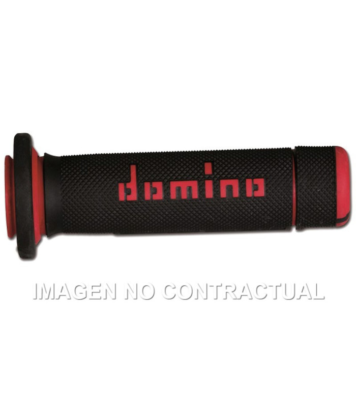 Puños Domino ATV Negro - Rojo Cerrados