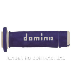 Puños Domino ATV Azul - Blanco Cerrados