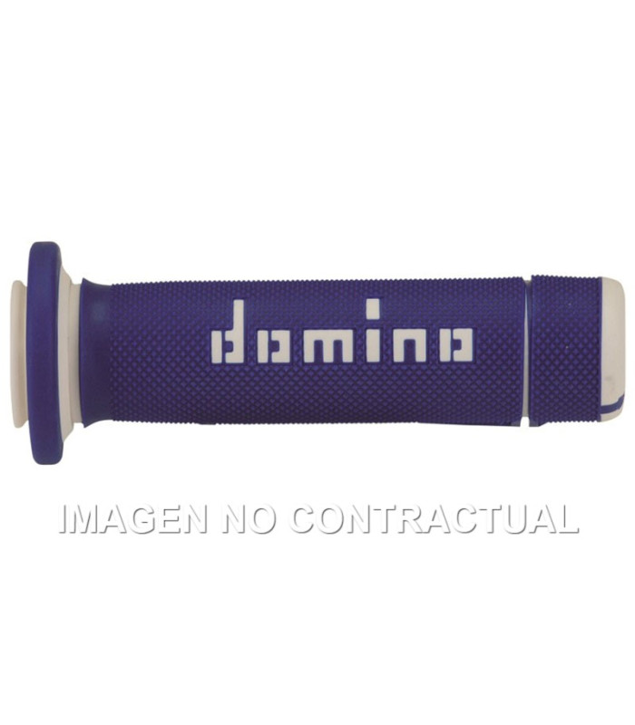 Puños Domino ATV Azul - Blanco Cerrados