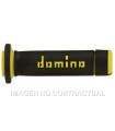 Puños Domino ATV Negro - Amarillo Cerrados