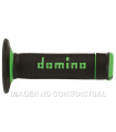 Puños Domino OFF Road X-Treme Negro - Verde Cerrados D 22 mm L 118 mm