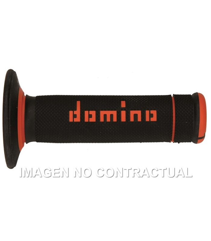 Puños Domino OFF Road X-Treme Negro - Naranja Cerrados D 22 mm L 118 mm