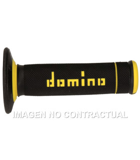 Puños Domino OFF Road X-Treme Negro - Amarillo Cerrados D 22 mm L 118 mm