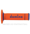 Puños Domino OFF Road X-Treme Naranja - Azul Cerrados D 22 mm L 118 mm