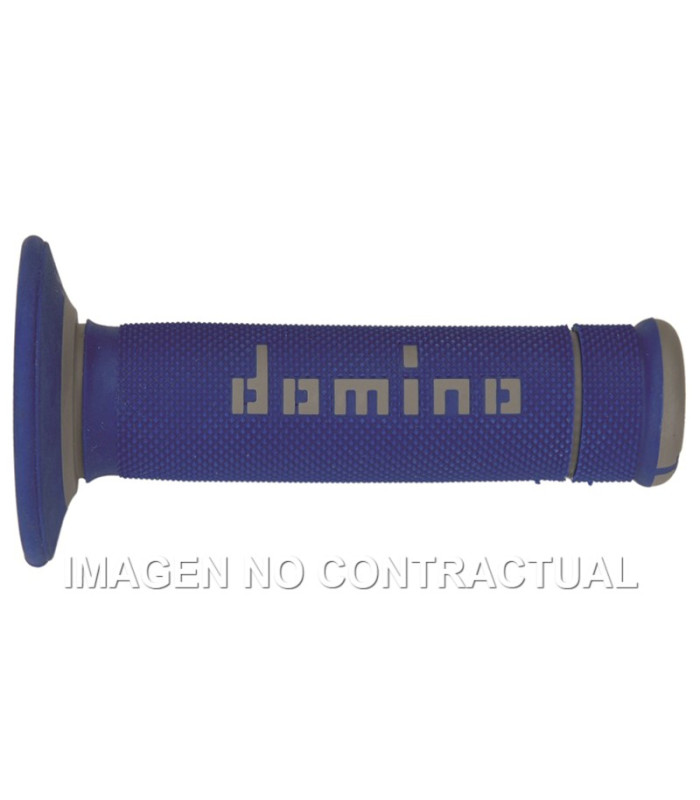 Puños Domino OFF Road X-Treme Azul - Gris Cerrados D 22 mm L 118 mm